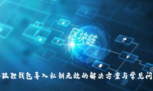 小狐狸钱包导入私钥无效的解决方案与常见问题